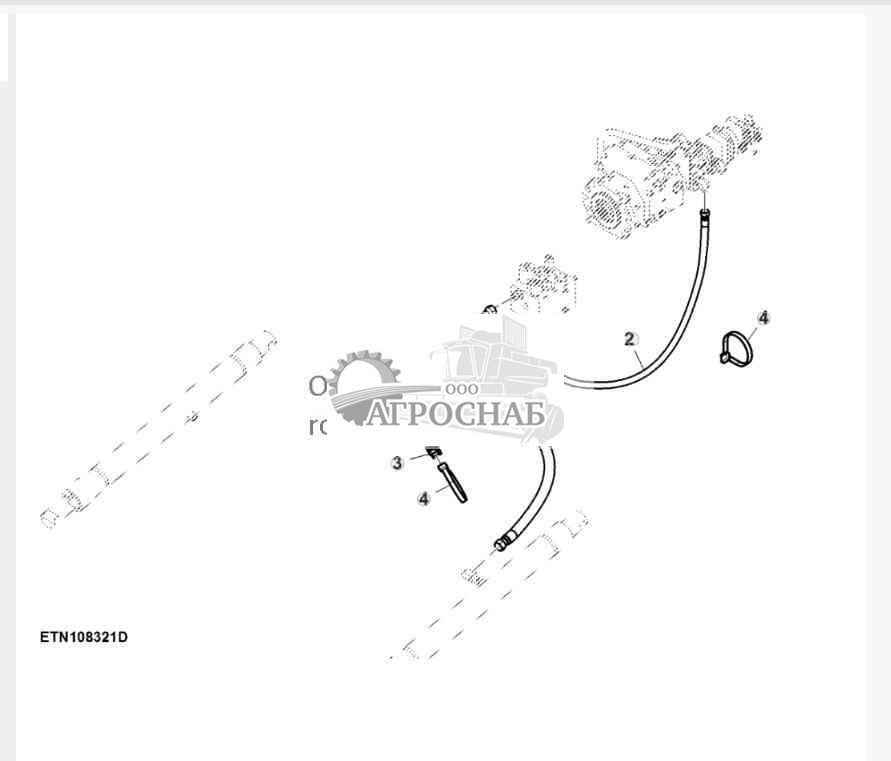 Гидравлические трубопроводы подъема жатки 